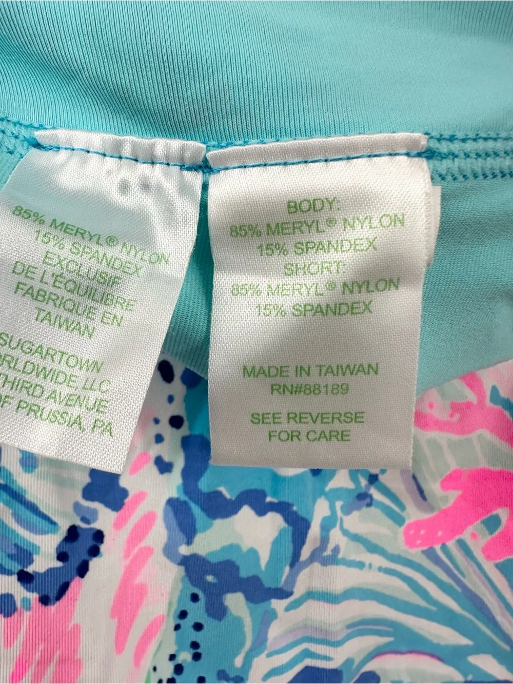 Lilly Pulitzer UPF 50+ Luxletic Aila Skort Multi Sink or Swim Size XL